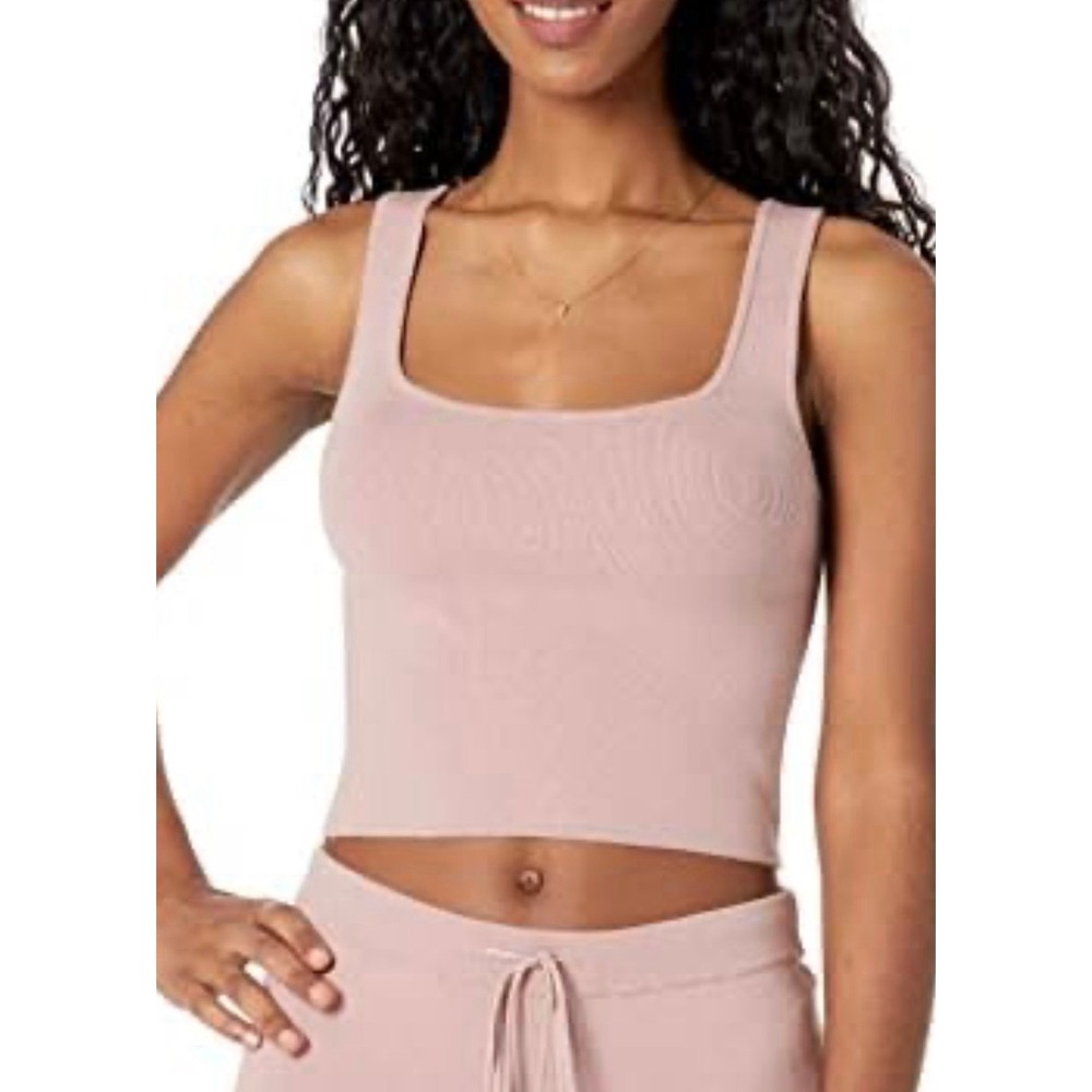 The Drop‎ Women's Sylvie Cotton Blend V-Neck Cropped Sweater Tank XS